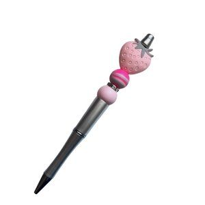 ✨Cute and Adorable Strawberry Shortcake and White Beaded Pen